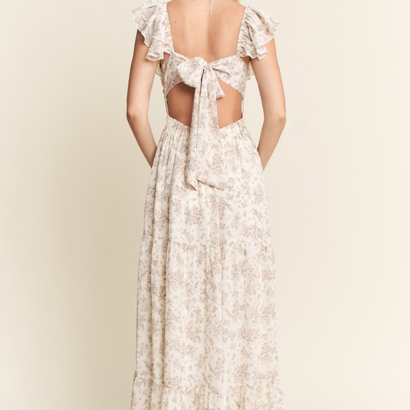 NWT Ivory Garden Whisper Maxi Dress | Ruffle Bow Romance Size S–3X - Picture 5 of 16
